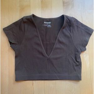 Brown Cropped Top
